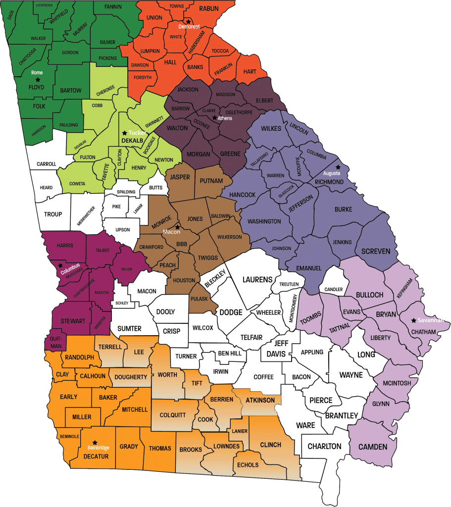 Center-Map-2018 | Statewide Independent Living Council of Georgia